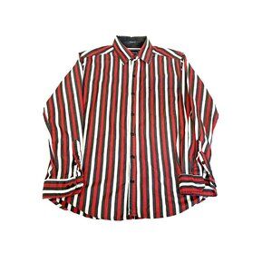 Indian Terrain Shirt Adult Large Custom Fit Button‎ Up Long Slv Brushpopper Mens
